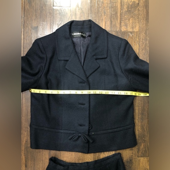 VTG 1950's Higbee’s 100% Wool Two Piece Tailored Jacket & Skirt, Union Made - Picture 9 of 12